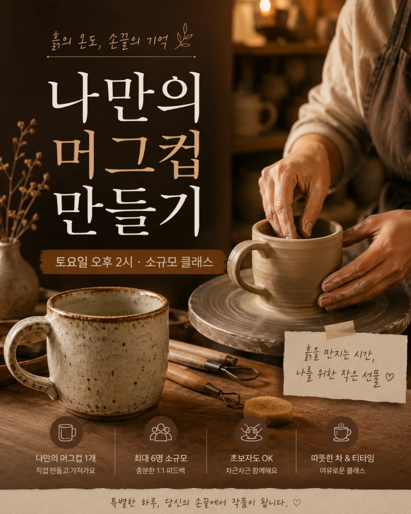 공방 클래스 포스터