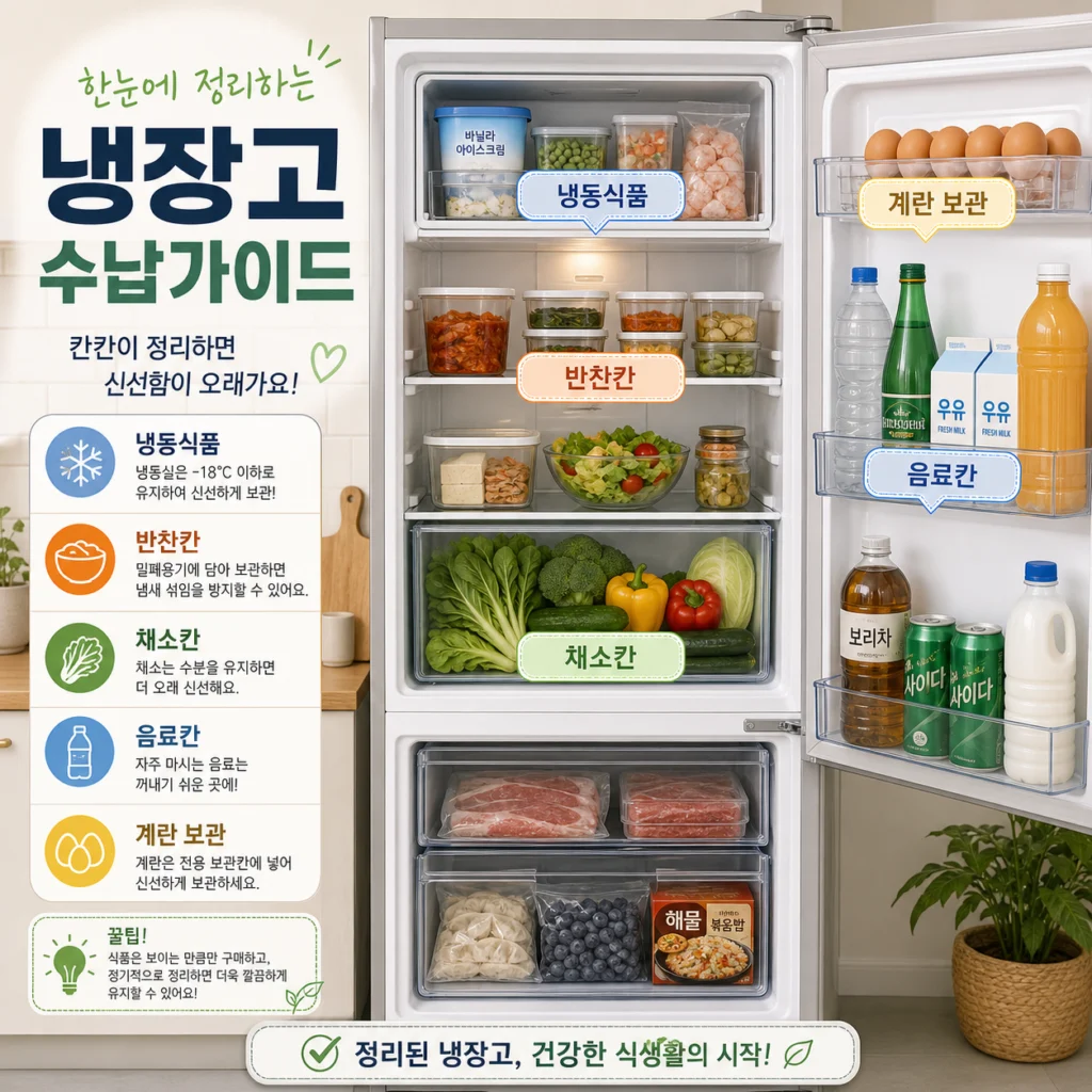 냉장고 수납 안내