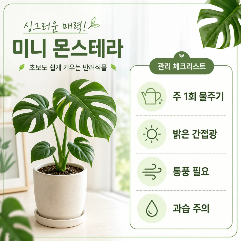 미니 식물 관리 카드